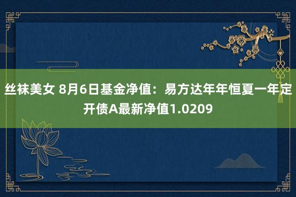 丝袜美女 8月6日基金净值：易方达年年恒夏一年定开债A最新净值1.0209