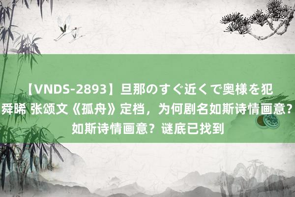 【VNDS-2893】旦那のすぐ近くで奥様を犯します。 曾舜晞 张颂文《孤舟》定档，为何剧名如斯诗情画意？谜底已找到