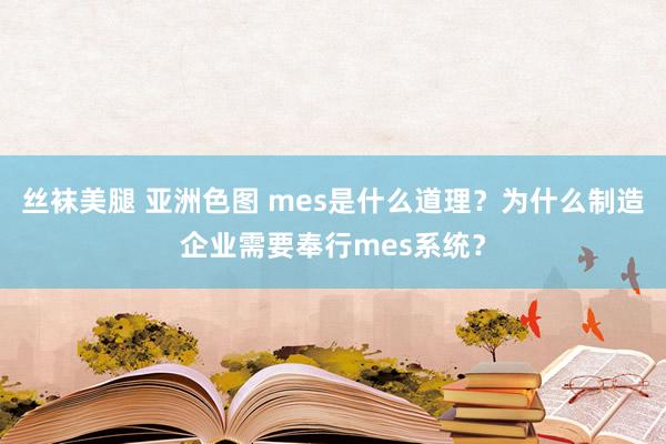 丝袜美腿 亚洲色图 mes是什么道理？为什么制造企业需要奉行mes系统？