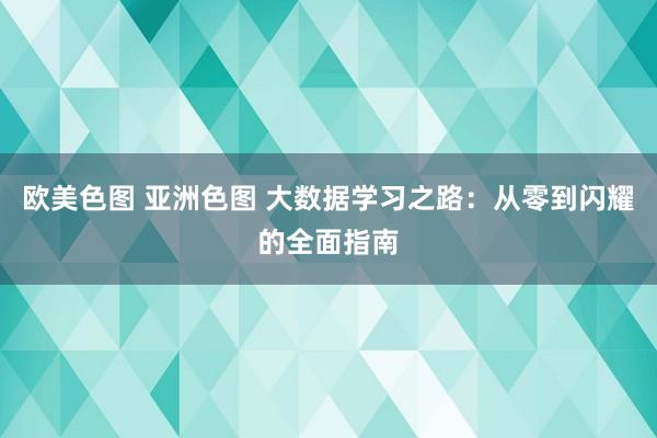 欧美色图 亚洲色图 大数据学习之路：从零到闪耀的全面指南