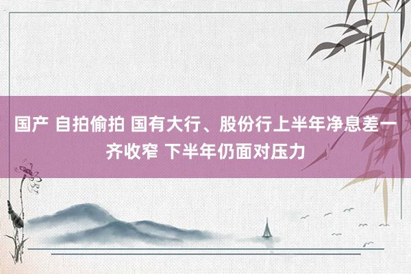 国产 自拍偷拍 国有大行、股份行上半年净息差一齐收窄 下半年仍面对压力