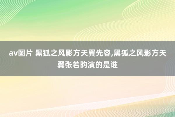 av图片 黑狐之风影方天翼先容,黑狐之风影方天翼张若昀演的是谁