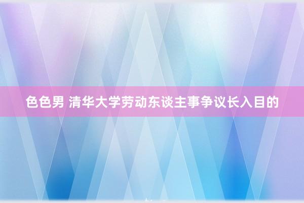 色色男 清华大学劳动东谈主事争议长入目的